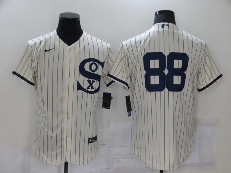 Men Chicago White Sox #88 No Name Cream stripe Dream version Elite Nike 2021 MLB Jerseys->chicago white sox->MLB Jersey